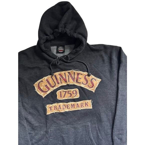 Guinness 1759 Trademark Gray Hoodie Pullover Sweatshirt Men’s XL Unisex - Picture 15 of 16